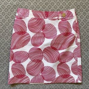 ANN TAYLOR -magenta and white skirt